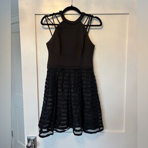Guess Black Strappy Mini Dress